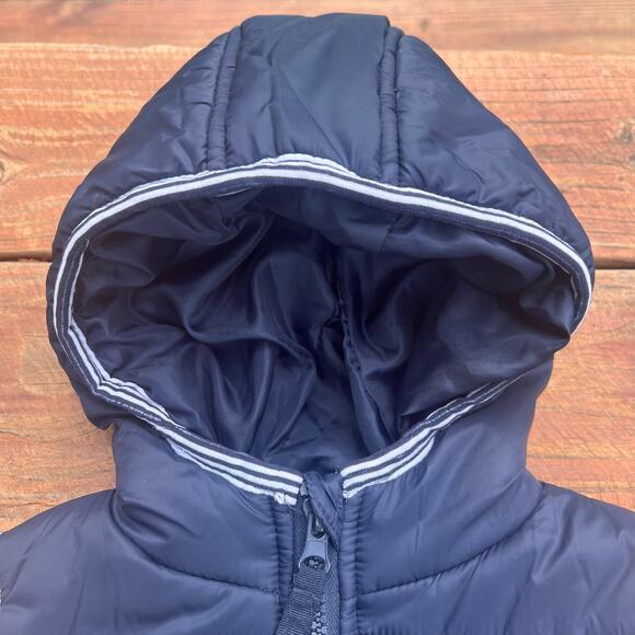 Topolino Firetruck Vest Boys 3T EU 98 Puffer Hooded Navy Red Zip Germany Cartoon - Picture 4 of 16